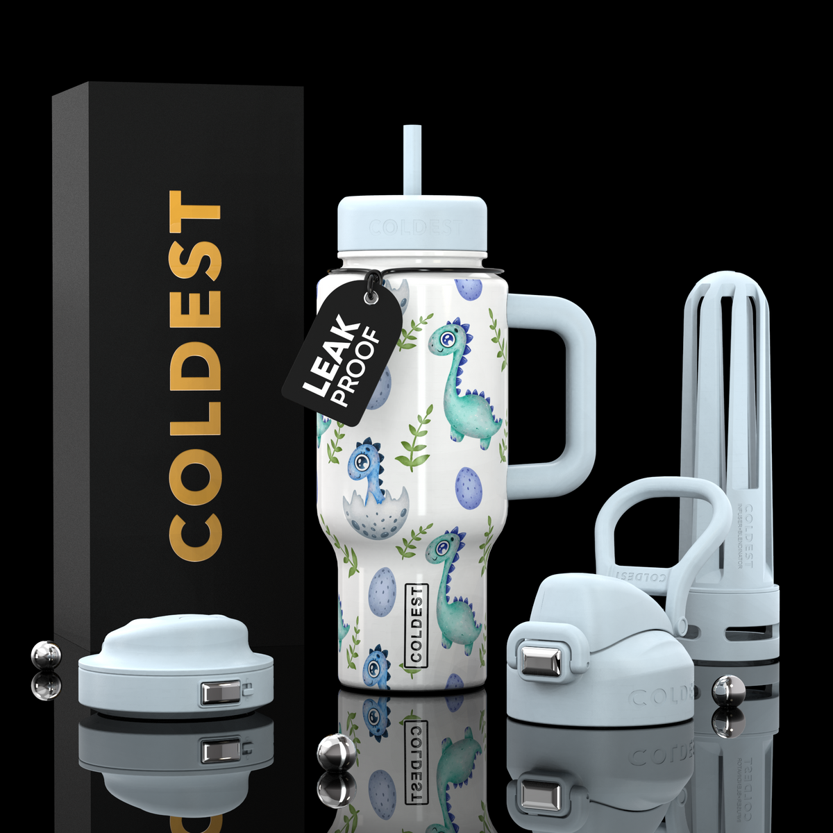 COLDEST 24oz Limitless Ultra Insulated Bottle – 3 Lids
