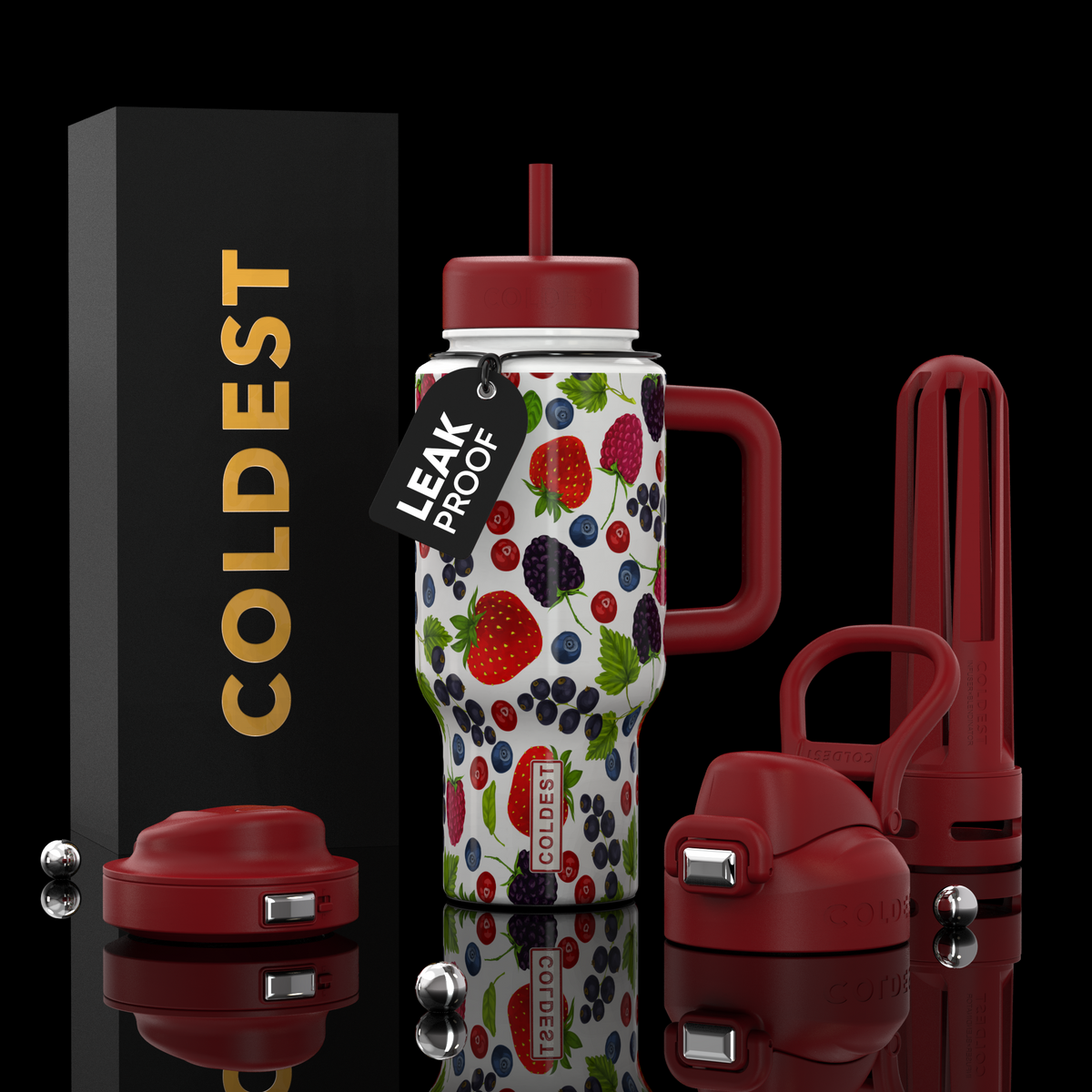 COLDEST 24oz Limitless Ultra Insulated Bottle – 3 Lids