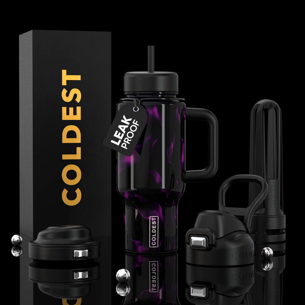 COLDEST 24oz Limitless Ultra Insulated Bottle – 3 Lids