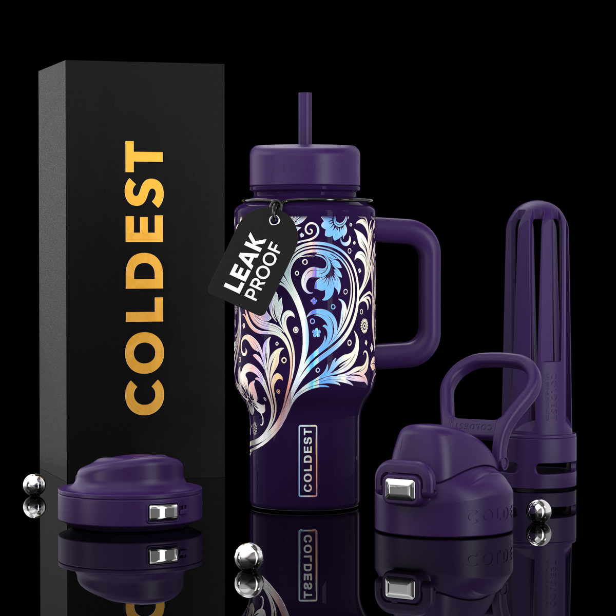 COLDEST 24oz Limitless Ultra Insulated Bottle – 3 Lids