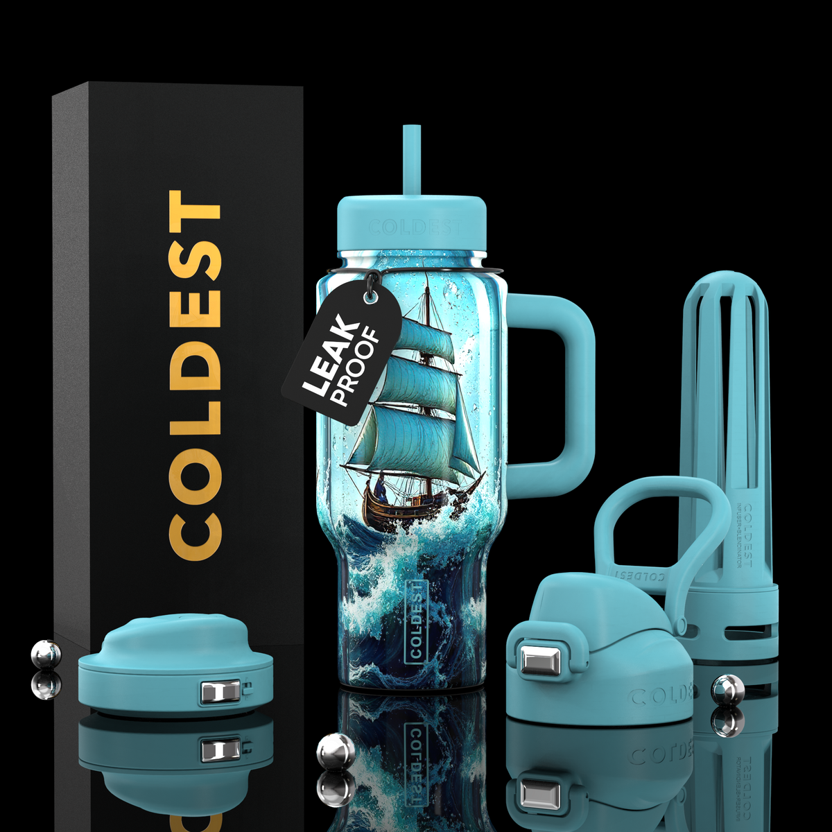 COLDEST 24oz Limitless Ultra Insulated Bottle – 3 Lids