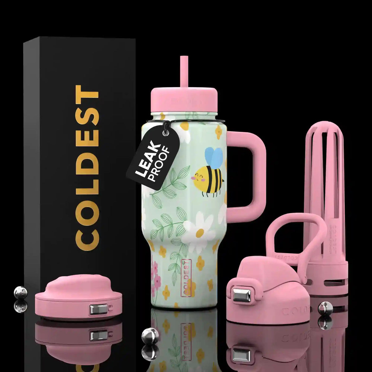COLDEST 24oz Limitless Ultra Insulated Bottle – 3 Lids