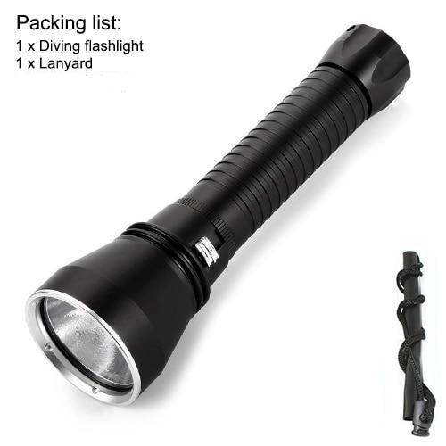 Powerful LED Rechargeable Dive Flashlight Cree Diving Flashlight Underwater Waterproof High Lumen LED Scuba Diving Torch Flashlight For Scuba Diving Underwater Torch