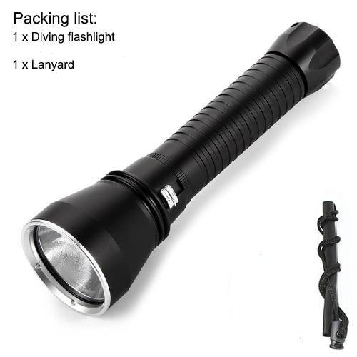 Powerful LED Rechargeable Dive Flashlight Cree Diving Flashlight Underwater Waterproof High Lumen LED Scuba Diving Torch Flashlight For Scuba Diving Underwater Torch