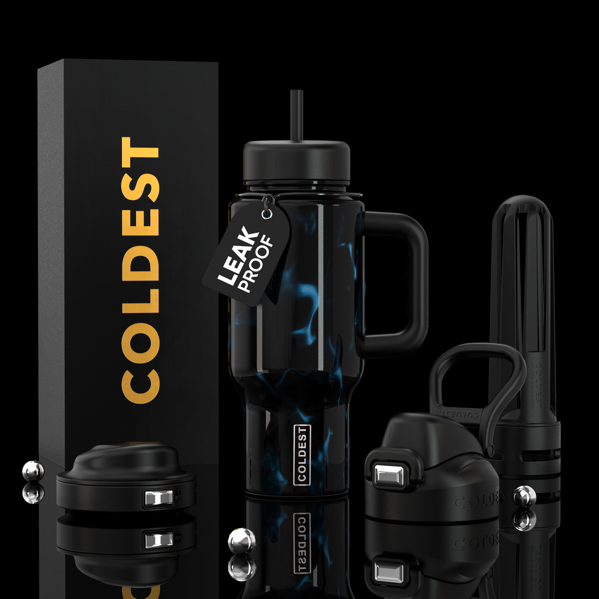 COLDEST 24oz Limitless Ultra Insulated Bottle – 3 Lids