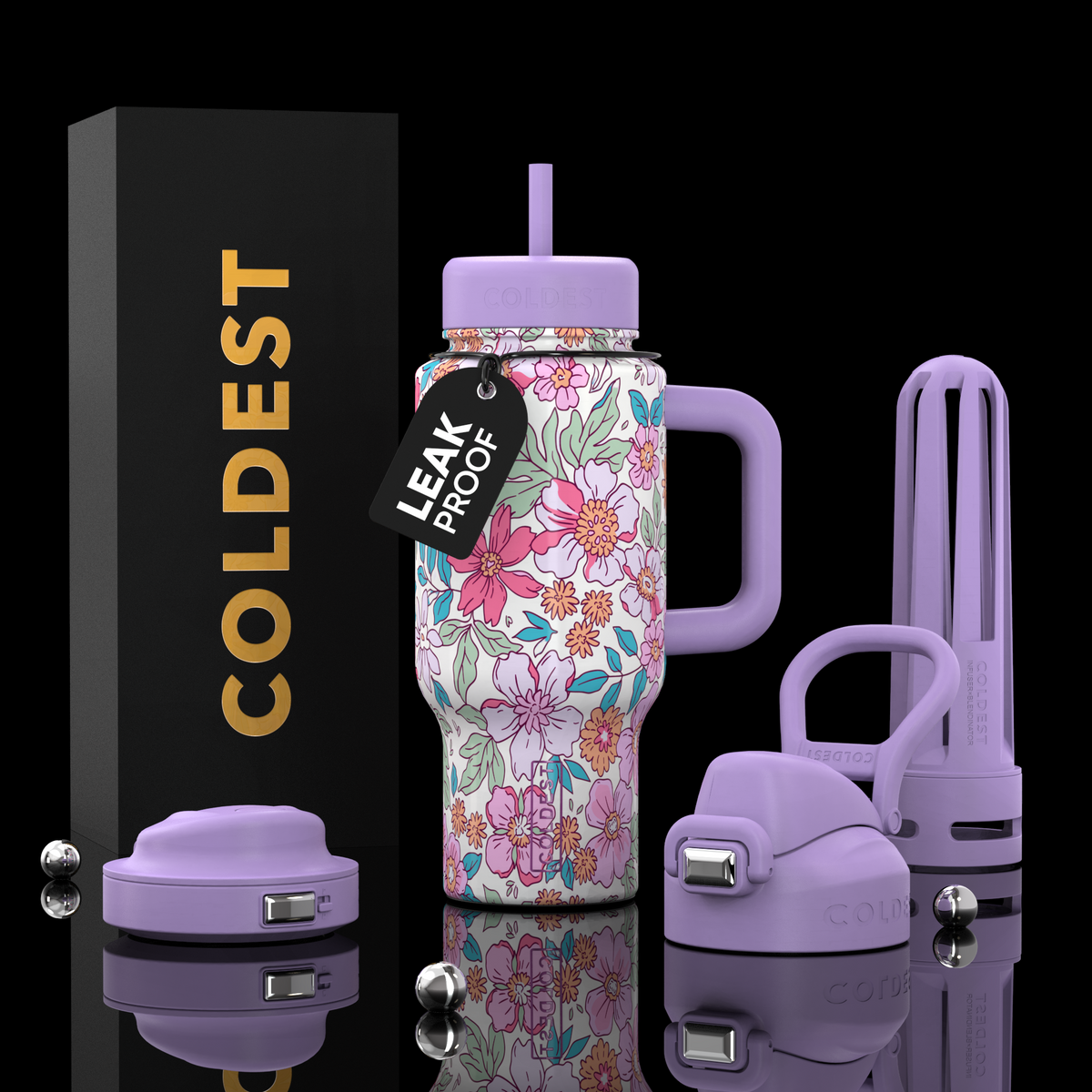 COLDEST 24oz Limitless Ultra Insulated Bottle – 3 Lids
