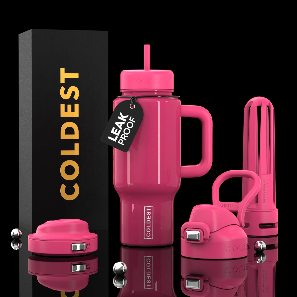 COLDEST 24oz Limitless Ultra Insulated Bottle – 3 Lids