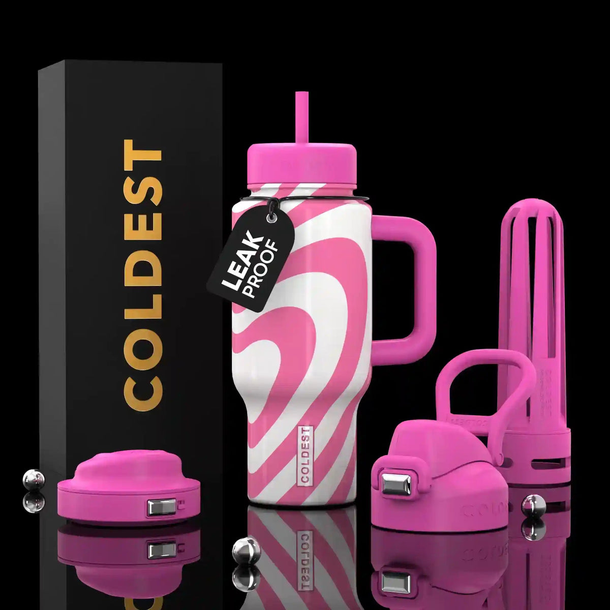 COLDEST 24oz Limitless Ultra Insulated Bottle – 3 Lids