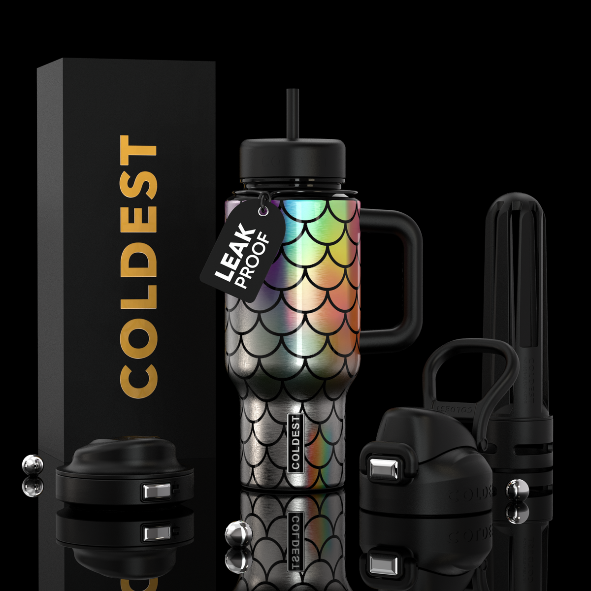 COLDEST 24oz Limitless Ultra Insulated Bottle – 3 Lids