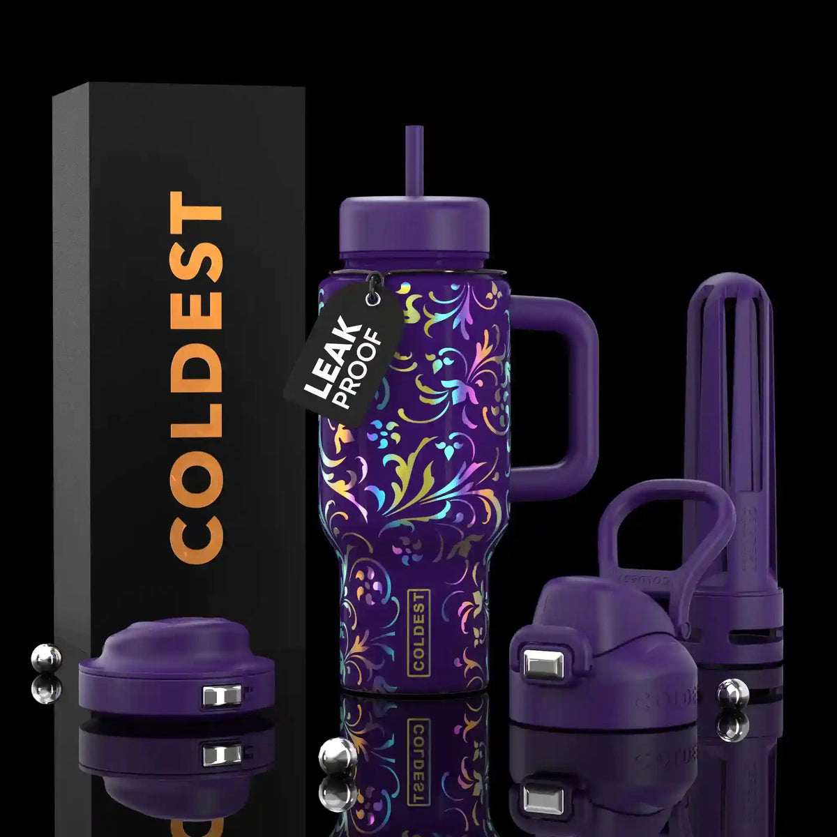 COLDEST 24oz Limitless Ultra Insulated Bottle – 3 Lids