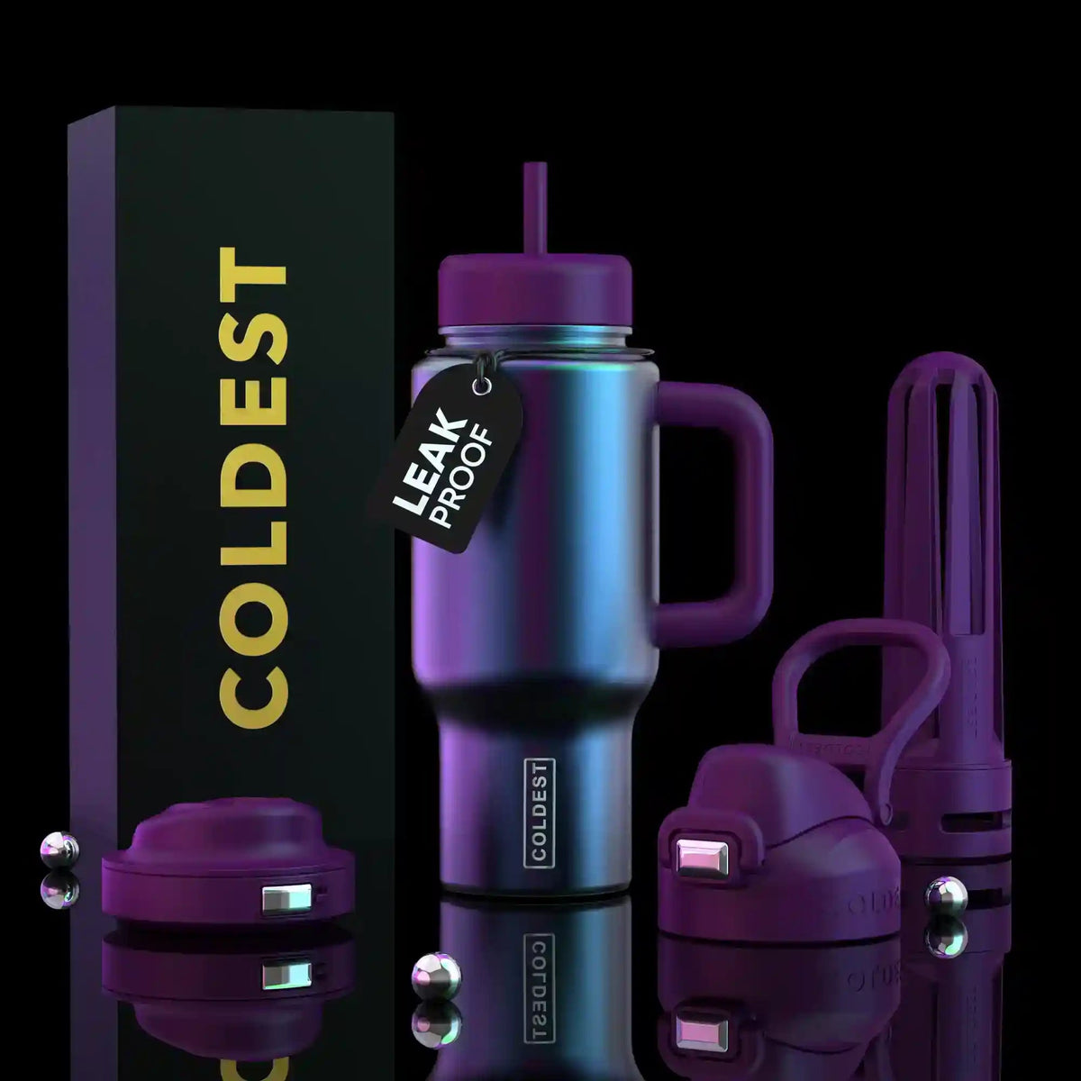 COLDEST 24oz Limitless Ultra Insulated Bottle – 3 Lids