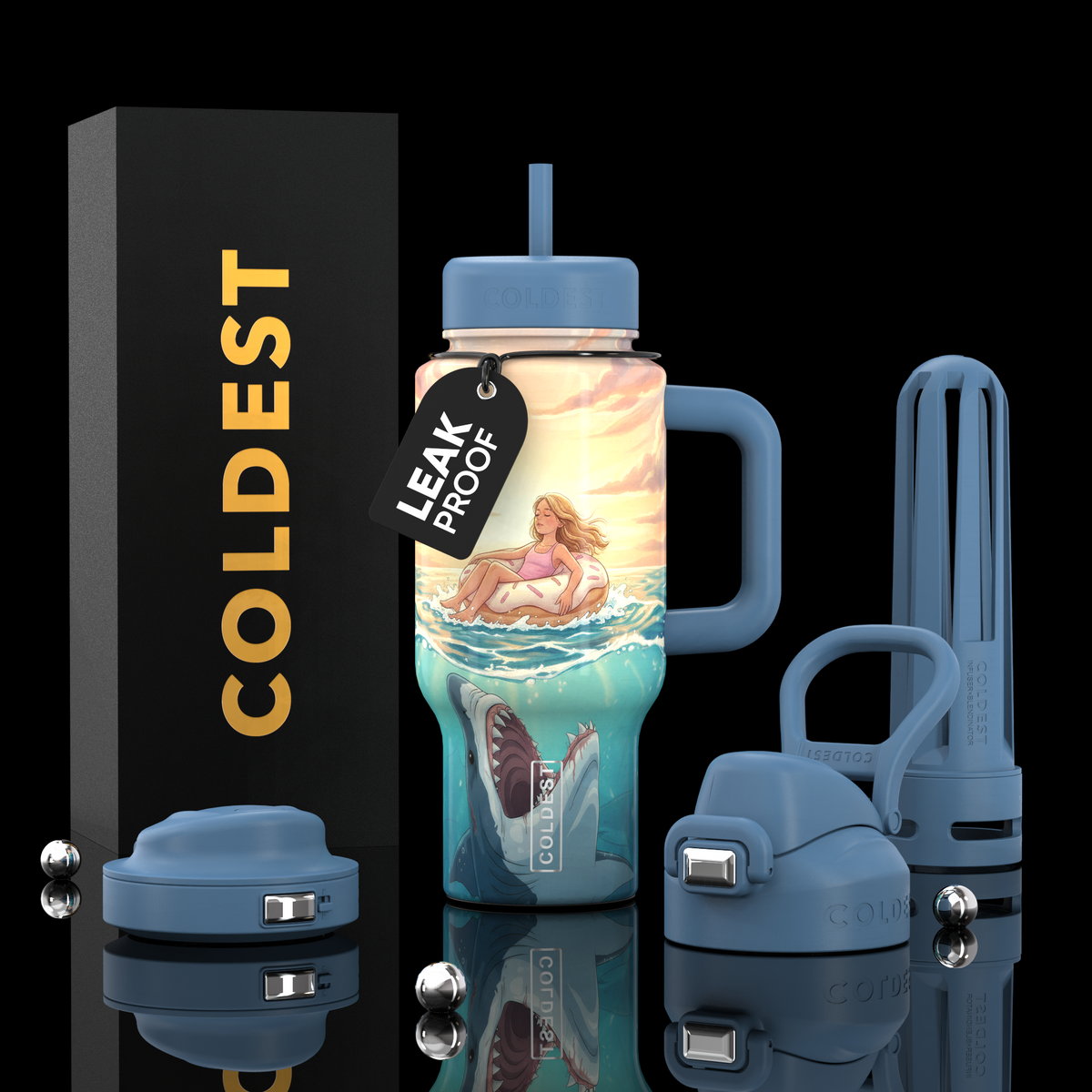 COLDEST 24oz Limitless Ultra Insulated Bottle – 3 Lids
