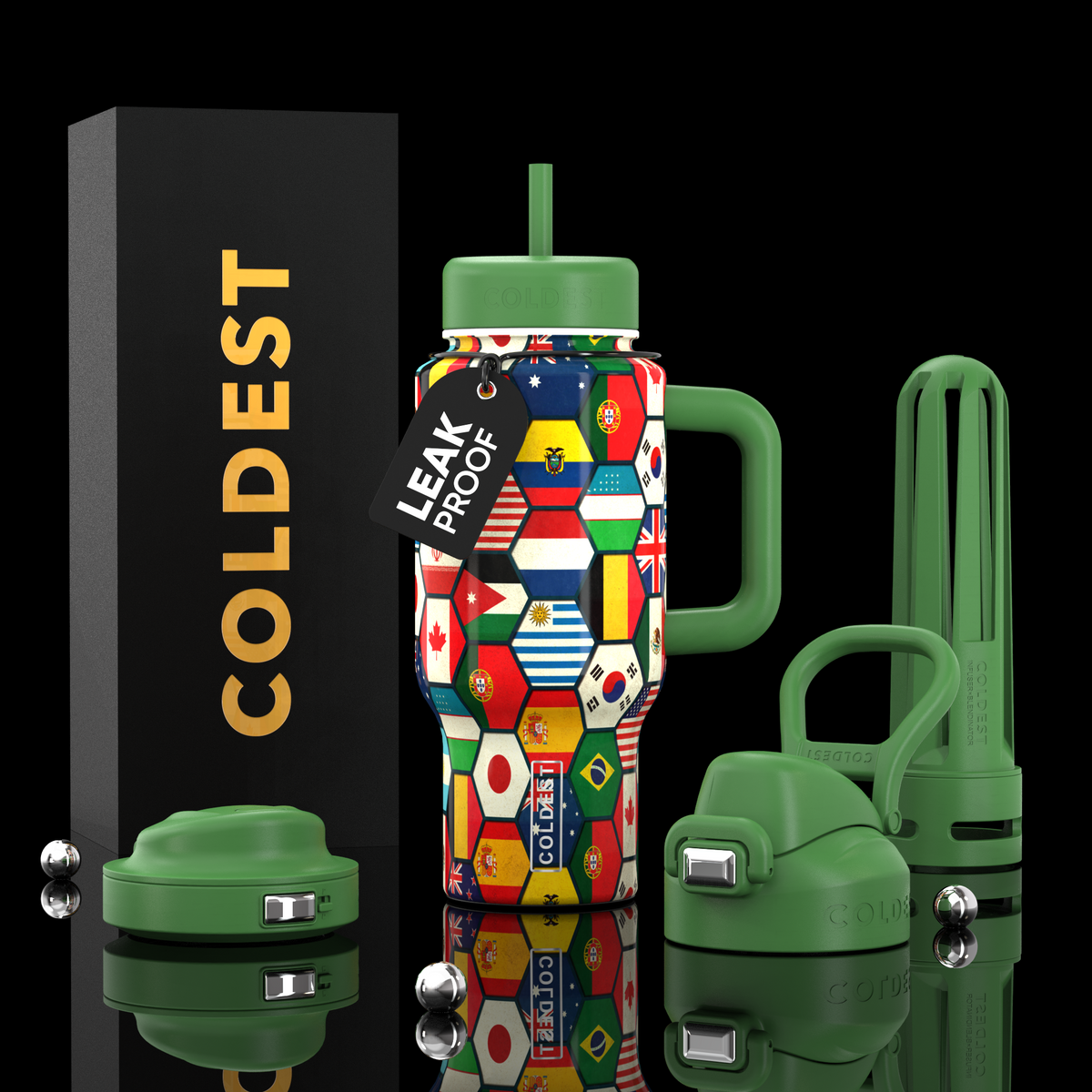 COLDEST 24oz Limitless Ultra Insulated Bottle – 3 Lids