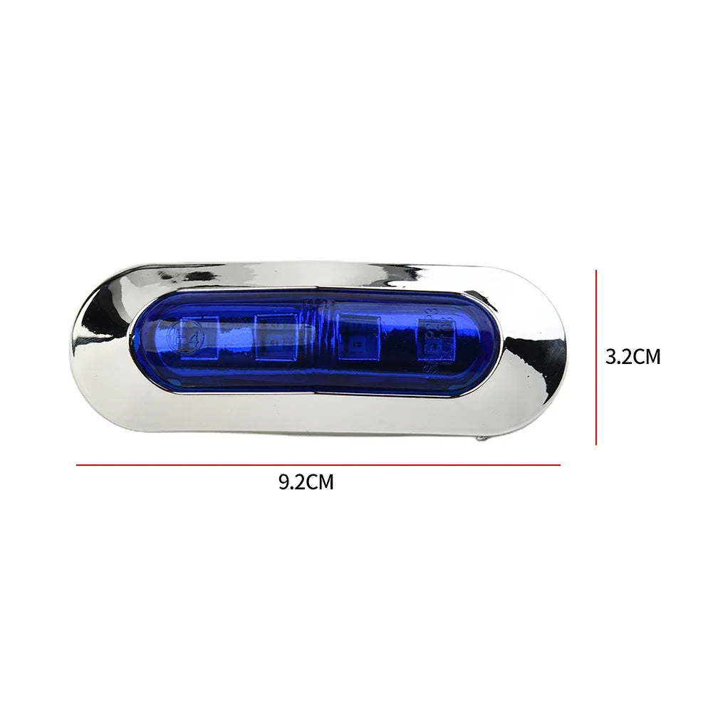 Marine LED Boat Navigation Lights | 4-Pack | Waterproof 12V-24V | Stainless Steel