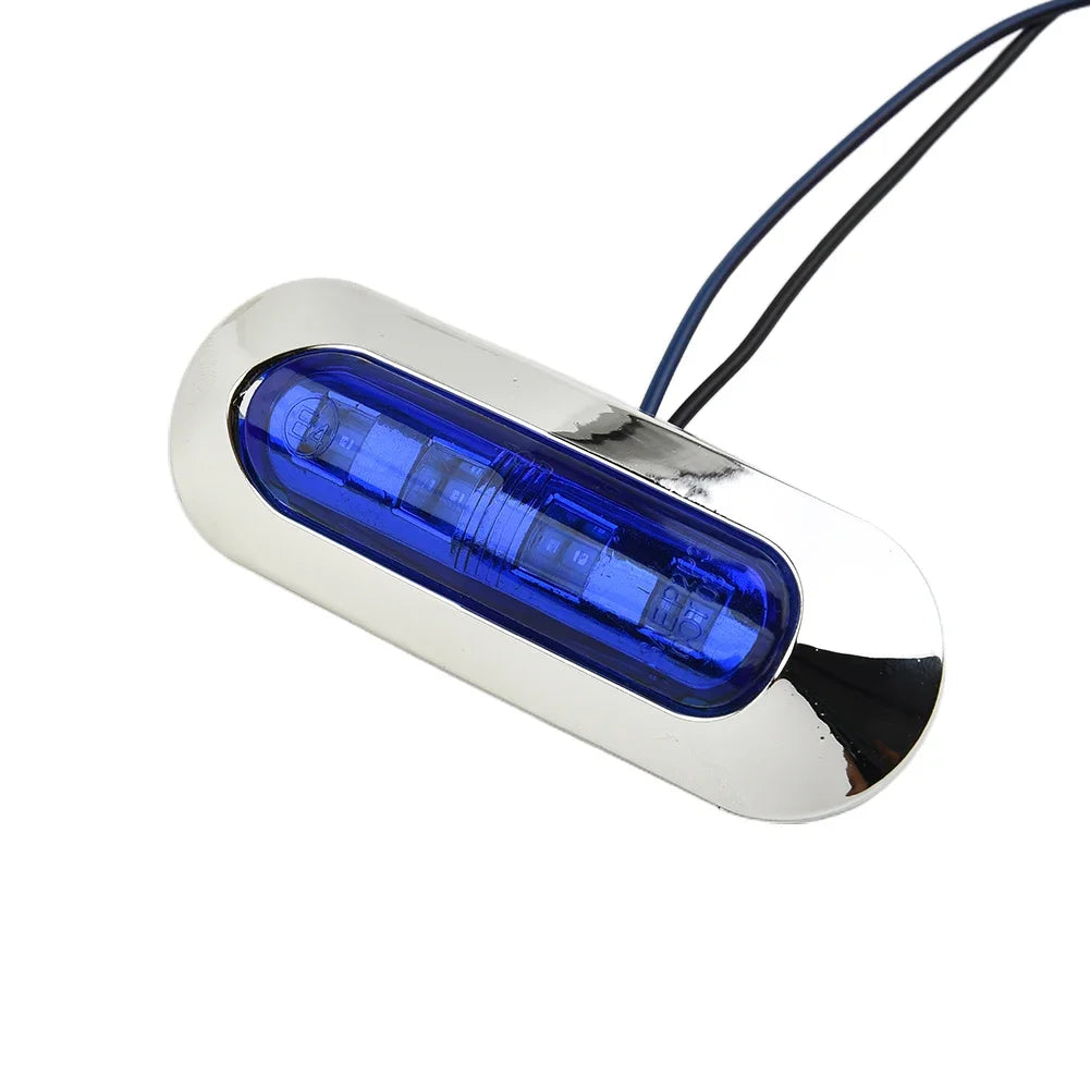 Marine LED Boat Navigation Lights | 4-Pack | Waterproof 12V-24V | Stainless Steel